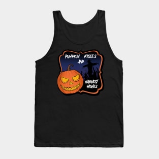 Pumpkin Kisses and Harvest Wishes Tank Top